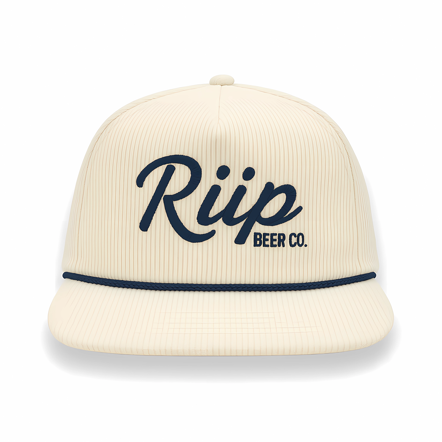 Hat | Riip Cursive Corduroy | Cream & Navy