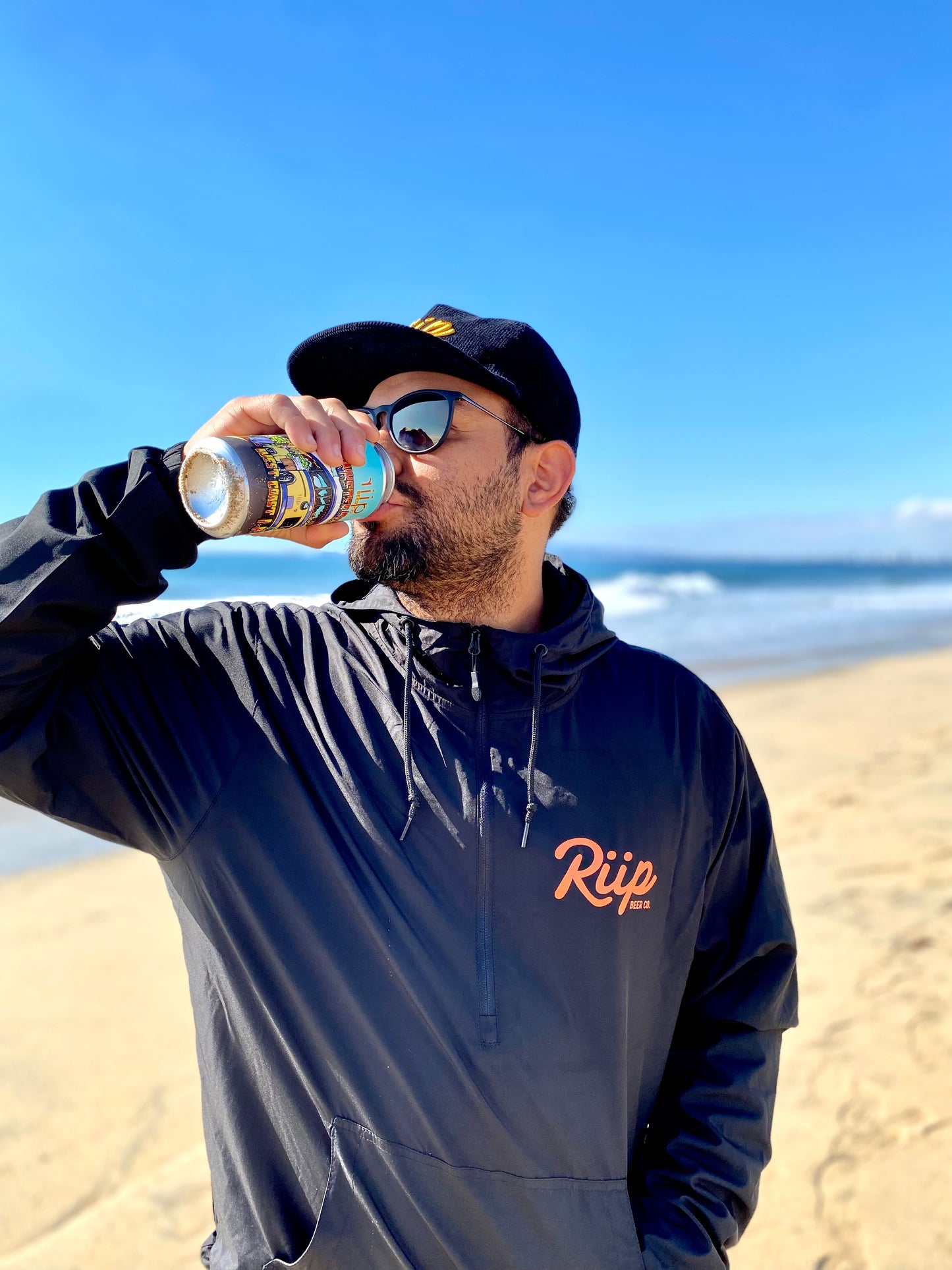 Windbreaker | Riip Cursive | Black/ Orange