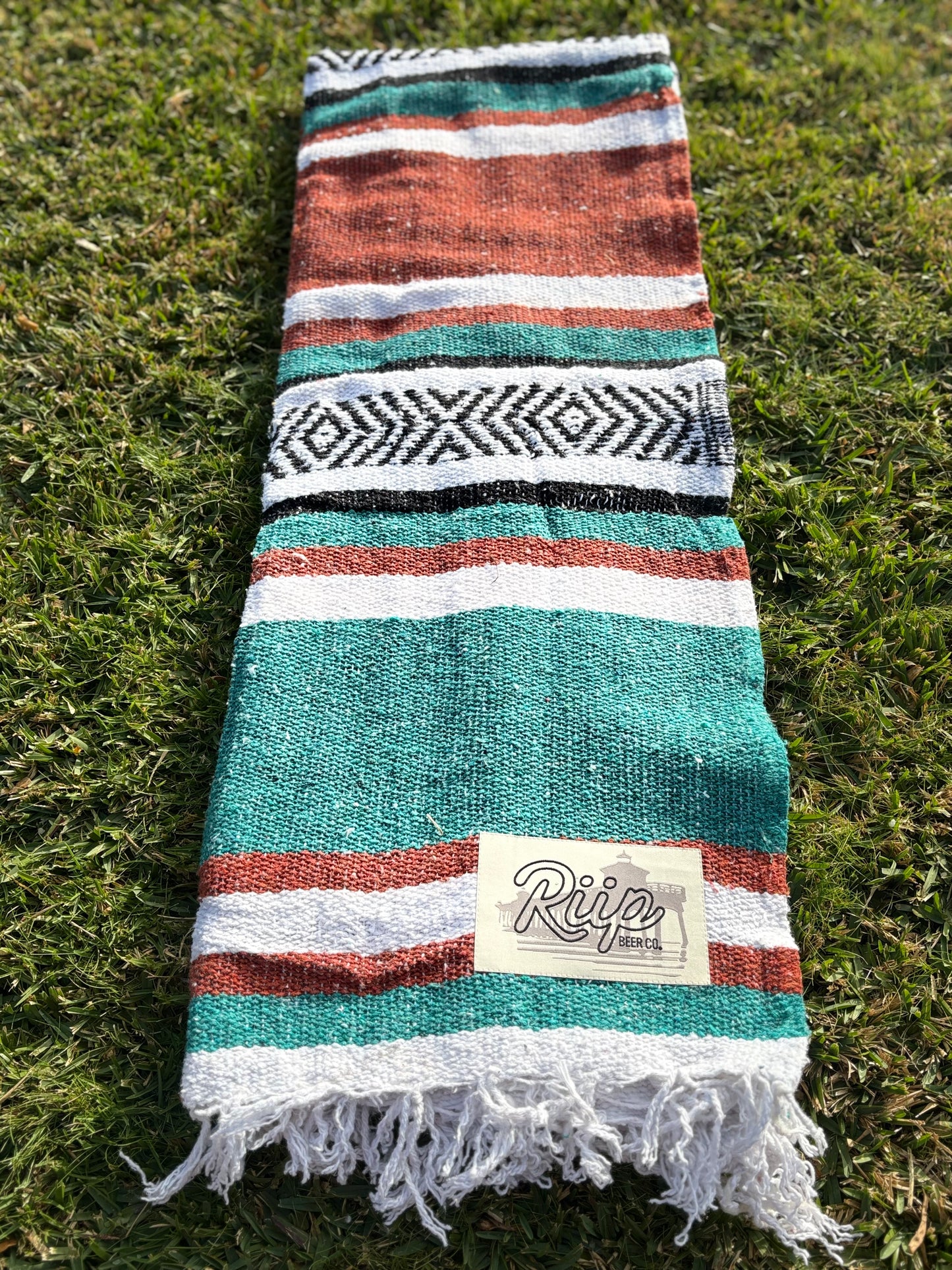 Beach Blanket | Riip Pier | Teal / Burnt Orange