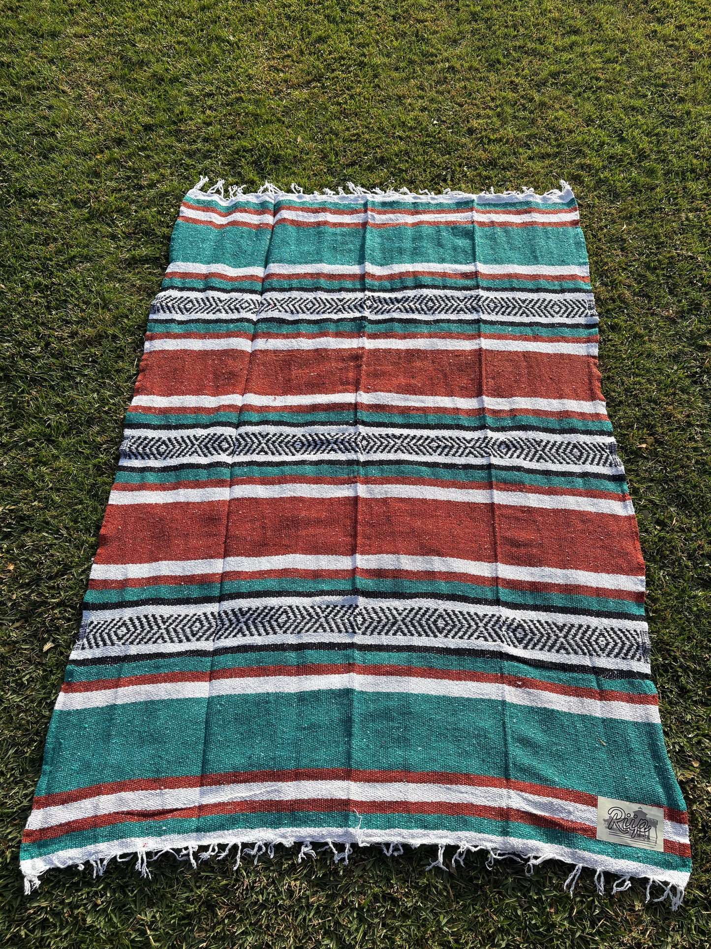 Beach Blanket | Riip Pier | Teal / Burnt Orange