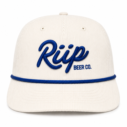 Hat | Riip Cursive Corduroy | Cream & Navy