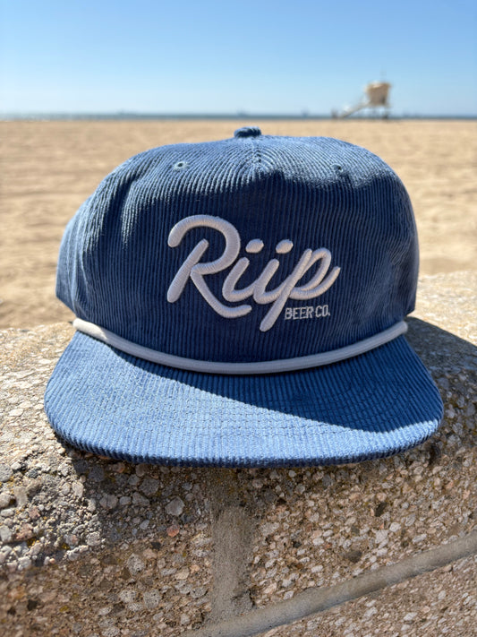 Hat | Riip Cursive Corduroy | Blue / White