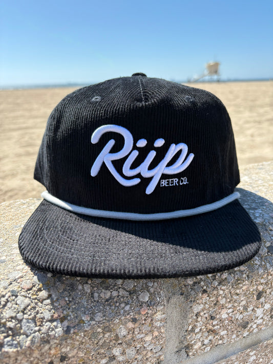 Hat | Riip Cursive Corduroy | Black / White