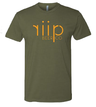 T-Shirt | Riip Beer Co. | Army Green & Orange
